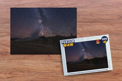Puzzel De prachtige sterren hemel boven het Nationaal park Yellowstone - Legpuzzel - Puzzel 500 stukjes