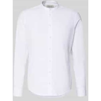 slim fit vrijetijdsoverhemd met opstaande kraag model 'Anton'