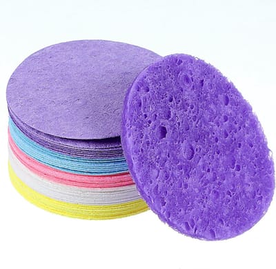 50 Stuks Gecomprimeerde Gezichtspons voor Natuurlijke Schoonheid, Herbruikbare Reiniging en Scrub voor Dagelijkse Huidverzorging en Make-up Applicatie