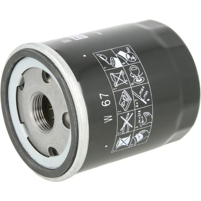 MANN-FILTER Oliefilter W 67 | OEM A0001802810 | MR984204 | 35302060 | Hyundai i10 1.2, Mitsubishi Colt VI CZ3 CZC CZT Lancer VIII Mirage, Smart Forfour 454, JCB 300-Serie