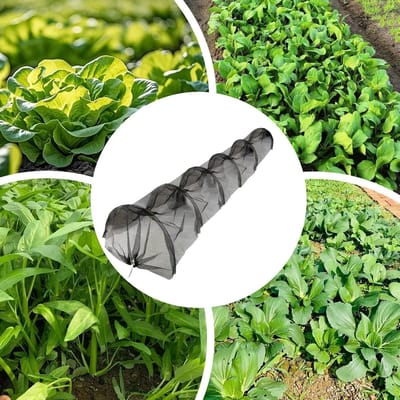 Tuin Rijafdekking - Plantenbeschermer Kweekkas - Gewassen Beschermen - Fijnmazig Gaas - 300x45x45 cm - Groen