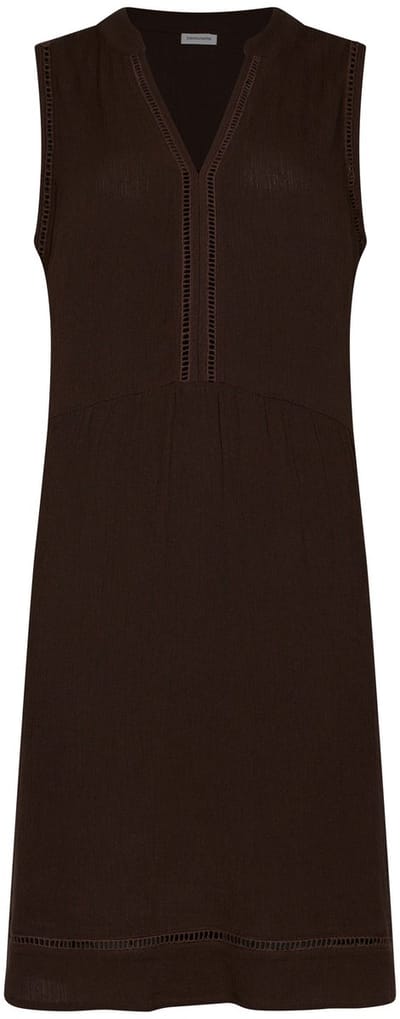 Pastunette - Jurk - Glam - Viscose - Mouwloos - Bruin - Maat 50