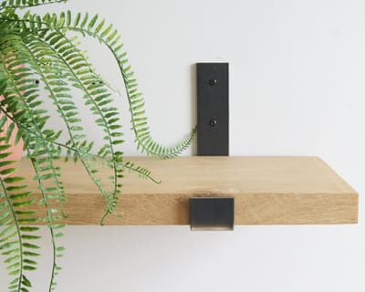 STERKSTAEL Odin Industriële Plankdrager Gun Metal - Stalen Wandplank Steun - Voor plank van 20 cm - Kleur Naturel Gunmetal - Inclusief Bevestigingsmateriaal - Poedercoating - Wandsteun - 1 stuk