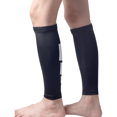 Protège-mollets Protège-jambes Protège-jambes de compression Chaussettes athlétiques de football Protège-jambes de football pour adulte Protège-mollets Course à pied 1 pièce XL noir