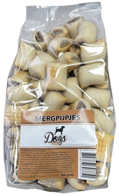 Multipack Mergpijpjes zak 2x 400gram - Hondenkoekjes - Hondensnacks