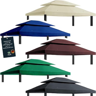 Gazebo Vervangend Dak - Partytent Dakbedekking - Bescherming Tegen Weer - 100% Waterdicht PVC - 3 x 4 m - Donkerblauw