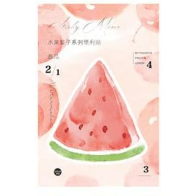 Lot de 30 feuilles d'autocollants en forme de panier de fruits, marque-page, bloc-notes, notes autocollantes, fournitures scolaires et de bureau rouge