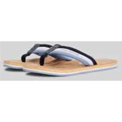 Teenslippers met logodetail en kurk-voetbed
