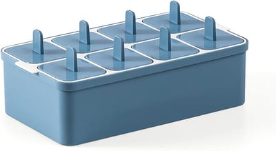VHV - IJsvorm - siliconen vierkante vorm 8 vakken - makkelijk lossen - voor ijsjes, desserts en zomerse drankjes