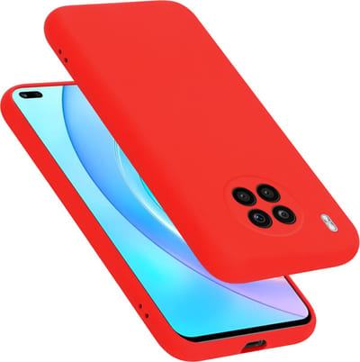 Cadorabo Hoesje geschikt voor Honor 50 LITE in LIQUID ROOD - Beschermhoes gemaakt van flexibel TPU silicone Case Cover