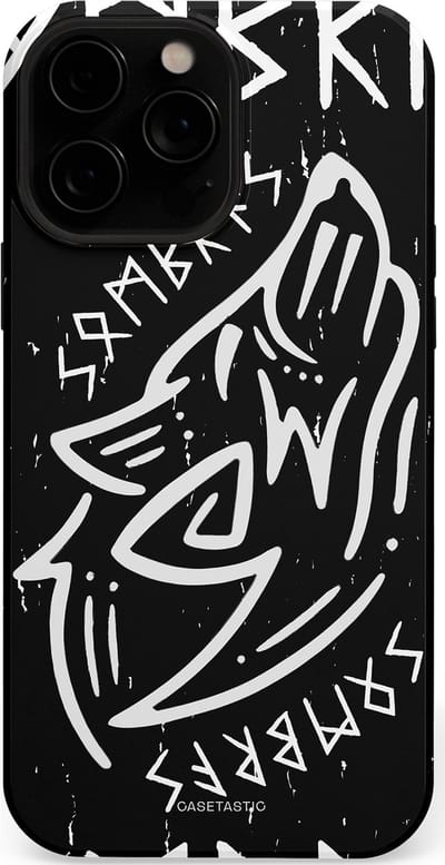 Casetastic Hoesje Geschikt voor Apple iPhone 13 Pro Magsafe - Stijlvolle Beschermende Duo-layer Case - Wolvenkreet