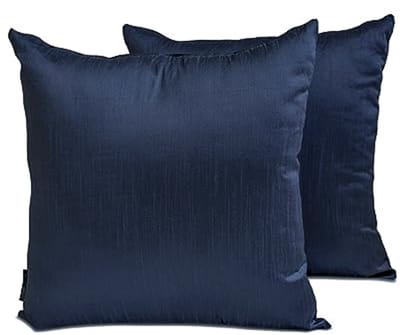 Decoratieve Lendenkussenhoes Marineblauw 2-pack 50x70 cm | Effen Luxe Kussenhoezen voor Modieuze Interieurs