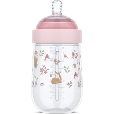 Mepal Mio Babyfles Little Dutch - 240 ml - Anti-koliek - Spiraalontwerp voorkomt verstopping - Siliconen van medische kwaliteit - Fairy Garden