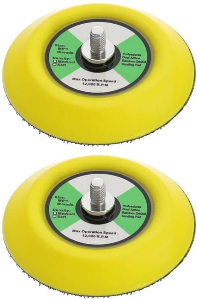 Dailygoods- Schuurschijf 75mm - Polijstpad M6 - 12000 tpm - Professioneel - Harde plastic achterplaat - Geschikt voor metaal en hout