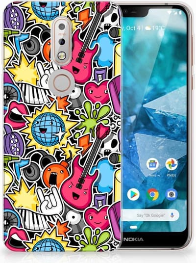 Nokia 7.1 Silicone Back Cover Punk Rock
