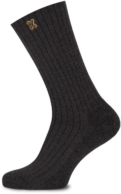 XPOOOS - Den Bosch Unisex bamboe Sokken - Badstof zool - 1-Pack - Maat 43/46 - Antraciet