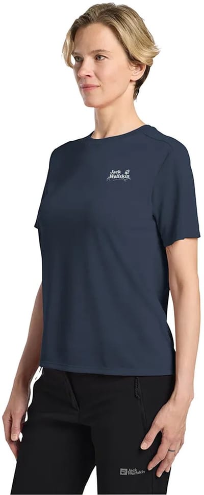 Jack Wolfskin Vonnan Graphic T-shirt Met Korte Mouwen Blauw S Vrouw