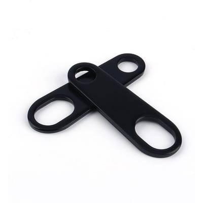 2X Zwarte Mist Koplamp Schokbeugels Voor Motorfiets Custom Bobber