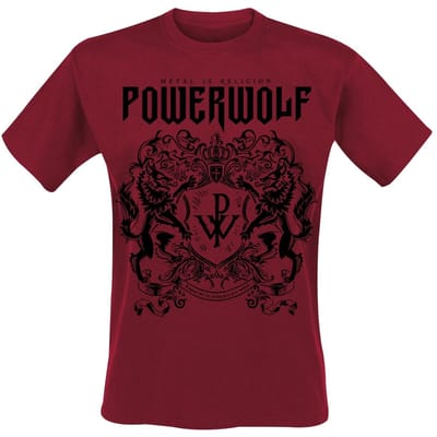 Powerwolf T-shirt - Logo (red) - S tot L - voor Mannen - rood
