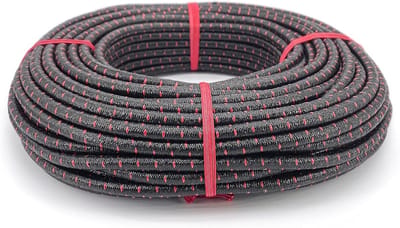 Elastisch Koord - Bungee Touw - Bevestigen van Spullen - Hoge Breekkracht 90kg - 6 mm Dikte - Zwart