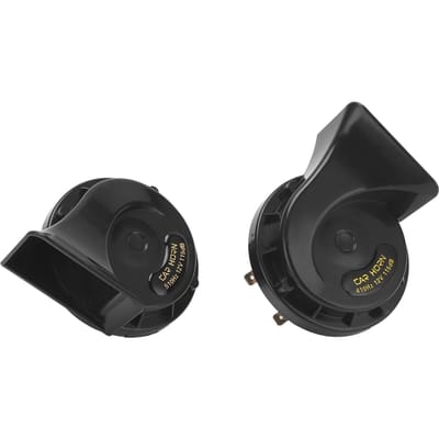 2 Stuks Elektrische Slakkenhoorns Universeel 12V 115DB Slakkenhoorn Geschikt voor Auto Motorfiets Boot zwart