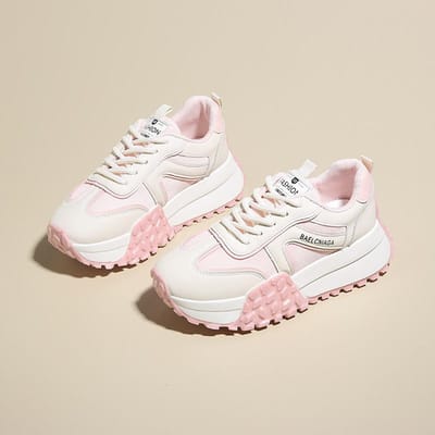 Kleine voeten laten zien, dikke zolen verhogen de lengte, dad shoes, damessportieve vrijetijdsschoenen voor de lente, nieuw, veelzijdig en lichtgewicht 40 white