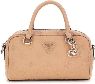 GUESS Handtas Schoudertas Cresidia Small Satchel Beige Lichtbruin