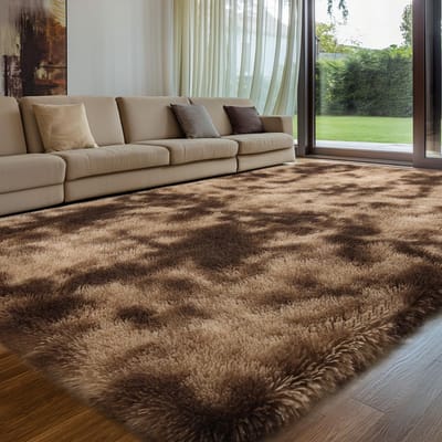 Unyqoos ® Zacht Hoogpolig Tapijt voor Woonkamer en Slaapkamer - Wasbaar en Antislip, 160 x 230 cm