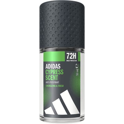 adidas Cypress Scent Anti-Perspirant Roll-On 50 ml (eendelige set), geurnoten van tijm, cipres en patchoeli, uniseks geur, langhoudende, sportieve geur