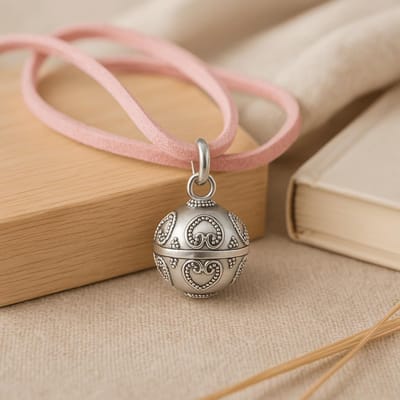 Silver Angel Bell - Love - 12mm