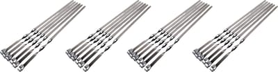 Krumble Barbecue spiezen - Set van 24 - Vleesspiezen - Groentespiezen - Kebab spiezen - BBQ spiesjes - RVS - Zilver