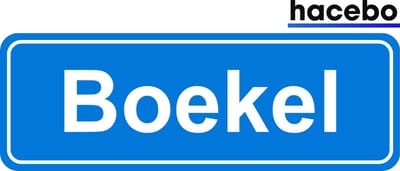 Hacebo - Plaatsnaam Sticker - 29x10 CM - Boekel sticker - Verkeersborden sticker - grappige cadeaus - Boekel