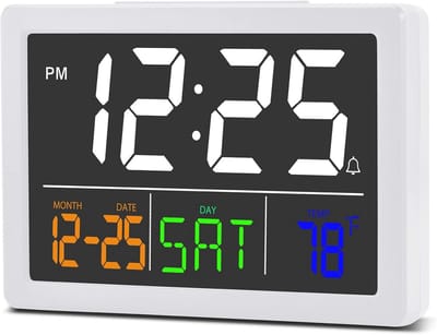Digitale wekker met groot LED-display en USB-oplader