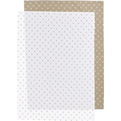 Meyco Baby X Mrs.Keizer Louis wieglaken - 2-pack - taupe - 75x100cm