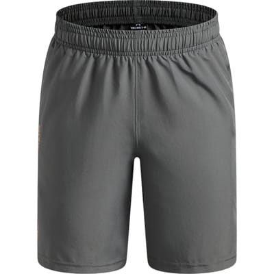 Under Armour Technische geweven korte broek met logo voor jongens (Grijs/Oranje)