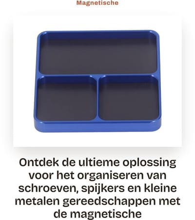 Dailygoods- Schroevenhouder Magnetisch - Aluminium Antislip - Gereedschapsorganizer - Duurzaam - Onderhoudsvriendelijk - Voor Thuis/Kantoor/DIY