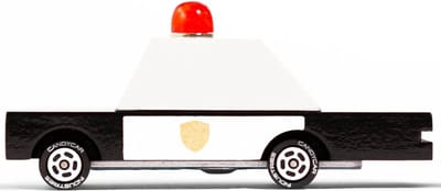 Candycar World: POLICE CAR (F871) 8,9x4,1x3cm, wooden diecast, in giftbox, 3+