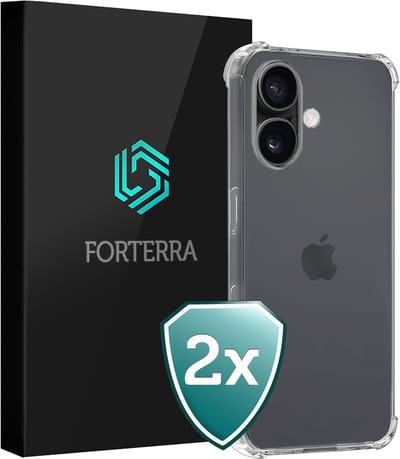 Hoesje 2 Stuks - Geschikt voor Apple iPhone 17 - Sterk & Shockproof - Back Cover - Siliconen Case - Telefoon Hoes Shock Proof - Transparant