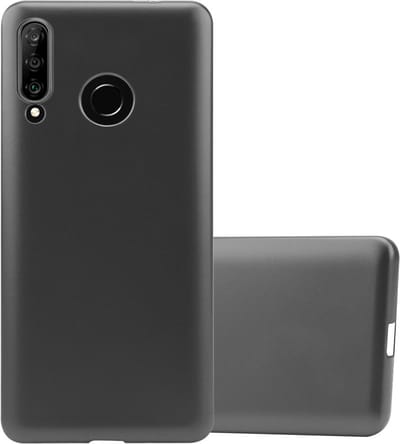 Cadorabo Hoesje geschikt voor Huawei P30 LITE in METALLIC GRIJS - Beschermhoes gemaakt van flexibel TPU silicone Case Cover
