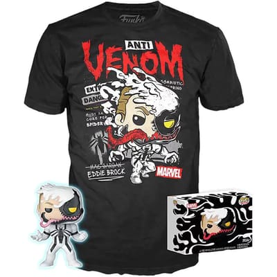 Funko Marvel - Anti-Venom T-Shirt met Glow in the Dark Pop Box #401 - maat M