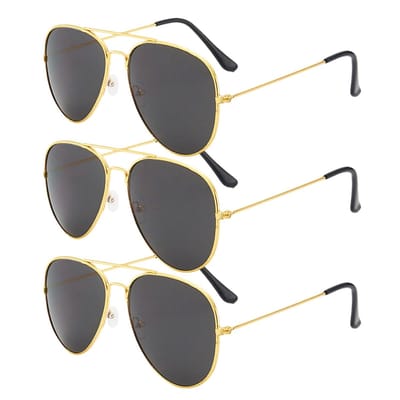 Dailygoods- Zonnebril Heren Gepolariseerd - 3-delige Set - Ultralicht - Retro Pilotenstijl - UV400 Bescherming - Verstelbare Neuspads - Pilotenbril
