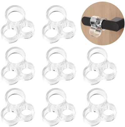 Dailygoods- Deurstopper 8 Stuks - Krasbescherming - Deurbuffer - Deurstoppers voor Binnen - Zelfklevend - Geschikt voor 15-21 mm Deurgrepen - Eenvoudige Installatie - Deurknopbescherming