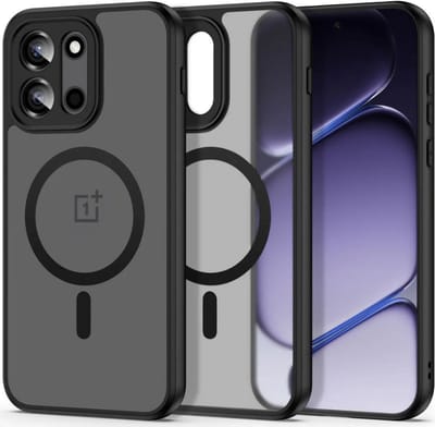 Hoesje Geschikt voor OnePlus Nord 6 - Zwart - Casemania Matte Armor Magnetische Back Cover - Geschikt voor MagSafe Telefoonhoesje - Val/Stoot Bescherming met Camera Protection