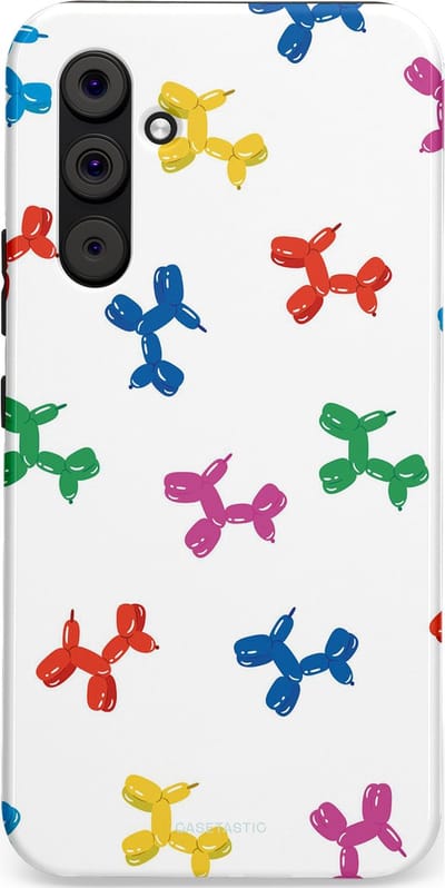Casetastic Hoesje Geschikt voor Samsung A54 (5G) - Stijlvolle Beschermende Duo-layer Case - Ballonnen hondje
