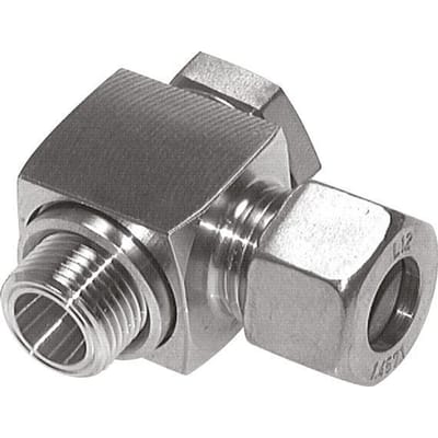 8L & G1/4'' RVS Swivel Joint Knelfitting Buitendraad 315bar Draaibaar ISO 8434-1