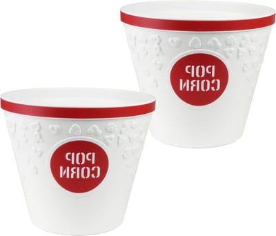 Popcorn Bowl - Popcorn Bak - Film Avond - BPA-vrij Plastic - 6 Quarts - Rood