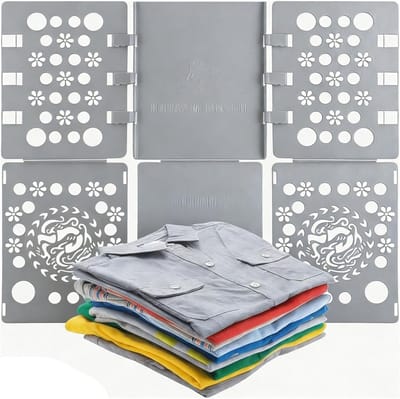 Vouwplank voor Kleding - Verstelbare Vouwhulp voor Efficiënt Wasgoed Vouwen van Broeken, T-shirts en Pyjama's (Grijs)