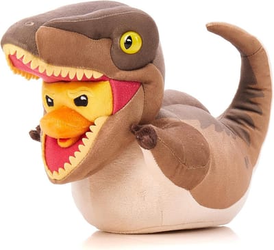 Pluchen Verzamelfiguur in Dinosaurus Kostuum - Zachte Rubberen Eend