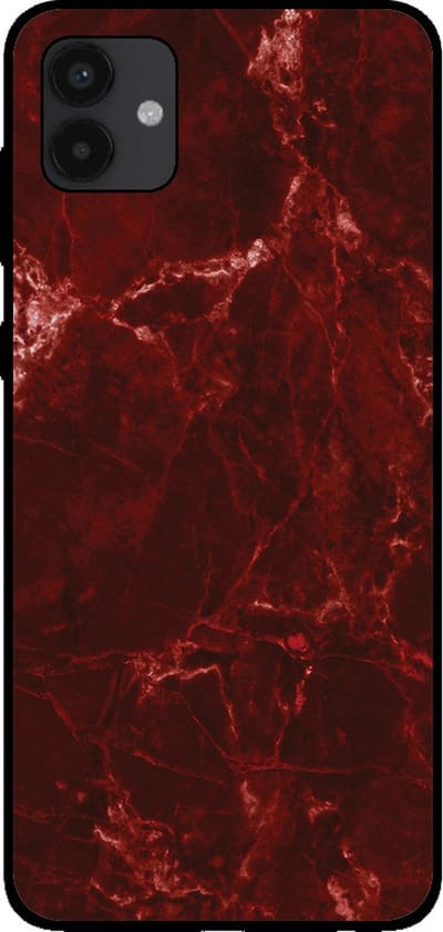 Smartphonica Telefoonhoesje voor Samsung Galaxy A04 met marmer opdruk - TPU backcover case marble design - Rood geschikt voor Samsung Galaxy A04