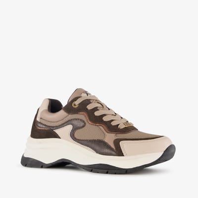 XX By Mexx dames sneakers zwart bruin - Maat 39 - Uitneembare zool